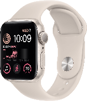 Apple Watch SE 2 44мм, алюминий цвета «сияющая звезда», ремешок цвета «сияющая звезда», MNJX3