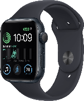Apple Watch SE 2 44мм, алюминий цвета «тёмная ночь», ремешок цвета «тёмная ночь», MNK03