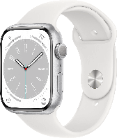 Apple Watch Series 8 45мм, алюминий цвета «серебристый», ремешок цвета «белый», MP6N3