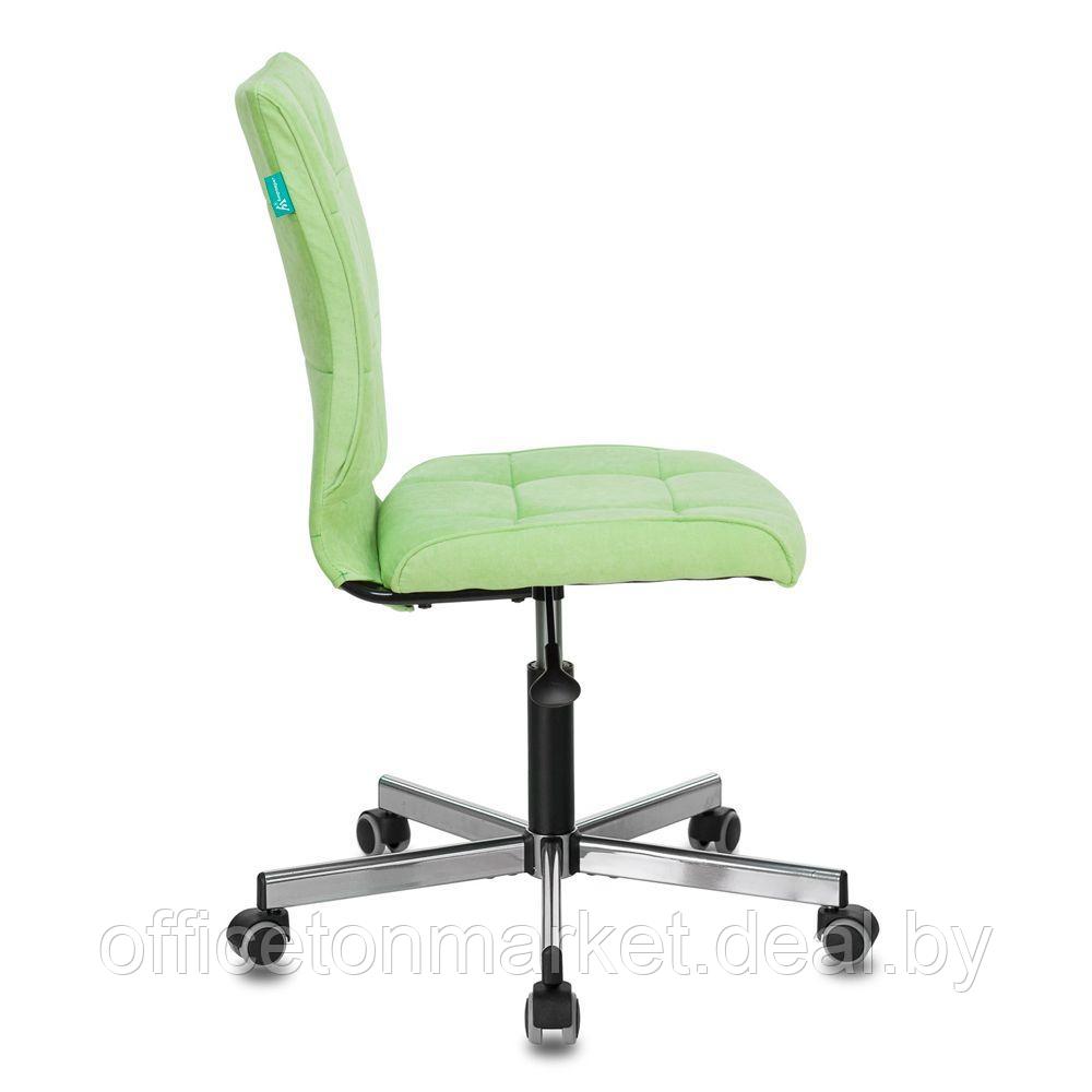 Кресло для персонала Бюрократ "СH-330M/VELV81", ткань, металл, светло-салатовый - фото 3 - id-p226202691