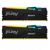16GB Kingston DDR5 5200 DIMM FURY Beast Black RGB KF552C40BBAK2-16 kit 2*8,Non-ECC, CL40, 1.25V, 288-pin RTL