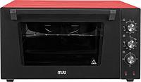 Мини печь духовка электрическая настольная электродуховка для разогрева еды пищи MIU 4203 E черно-красная