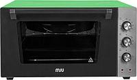Настольная духовая печь мини духовка электрическая печка электропечь для выпечки MIU 4206 E зелено-серая