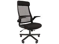 Компьютерное кресло с сеткой на колесиках для дома Chairman 575 МЕТ TW черное офисное сетчатое