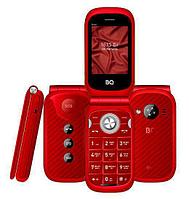 Телефон раскладушка кнопочный сотовый BQ-2451 Daze красный