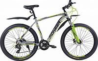 Горник велосипед для взрослых PIONEER EAGLE 27,5 дюймов колеса и рама 20" серый зеленый скоростной спортивный