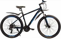Скоростной велосипед для взрослых с дисковыми тормозами mtb PIONEER TEAM 27,5 дюймов колеса и рама 18" синий