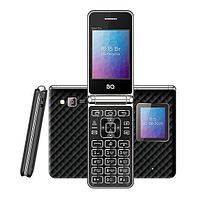 Мобильный раскладушка сотовый GSM телефон BQ 2446 Dream Duo черный кнопочный