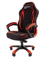 Игровое компьютерное кресло геймерский стул из экокожи для компьютера гонок Chairman Game 28 черное красное
