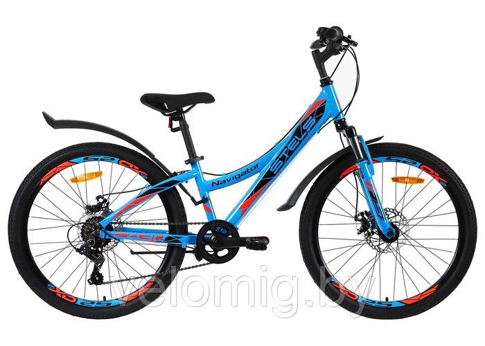 Велосипед подростковый горный Stels Navigator 430 md (2022)Синий. - фото 2 - id-p70295347