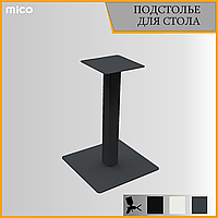 Подстолье для столa БАШНЯ КВАДРАТ черный Лофт Премиум матовый / муар | Mico