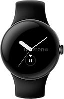 Умные часы Google Pixel Watch LTE (матовый черный/обсидиан, спортивный силиконовый ремешок)