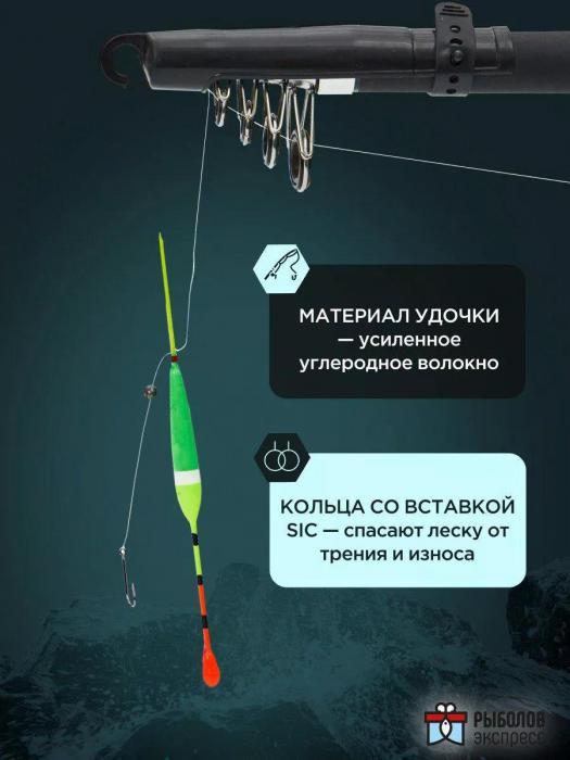 Телескопический спиннинг с катушкой NS33 компактная рыболовная складная удочка с кольцами для рыбалки - фото 7 - id-p187903326