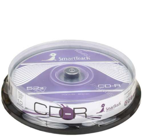 Компакт-диск CD-R Smart Track 52x, 10 шт., в тубе - фото 1 - id-p227302375