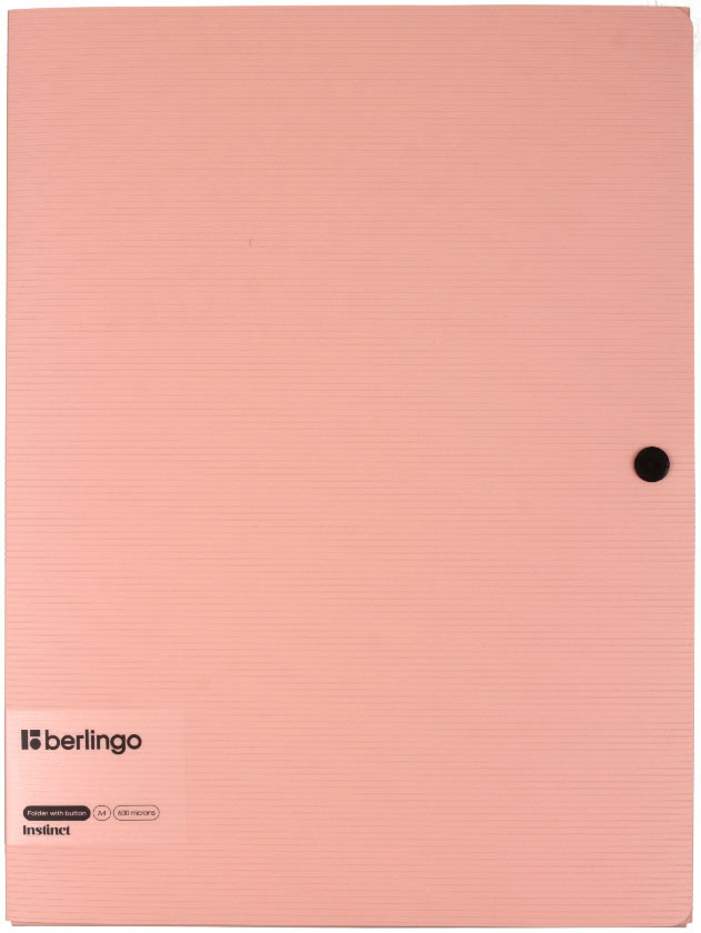 Папка-конверт пластиковая на кнопке Berlingo Instinct А4 толщина пластика 0,6 мм, фламинго - фото 3 - id-p227326174