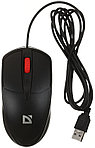 Мышь компьютерная бесшумная Defender Icon MB-057 USB, проводная, черная