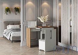 Туалетный стол-трансформер RAUM СТ-001 - Шиншилла Серая/Дуб Бурбон (МК Стиль)