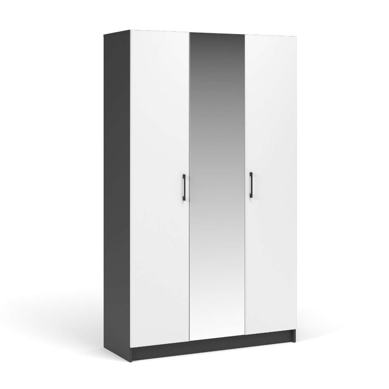 Система Чикаго Шкаф 3д (с зеркалом) MAX Антрацит/Белый