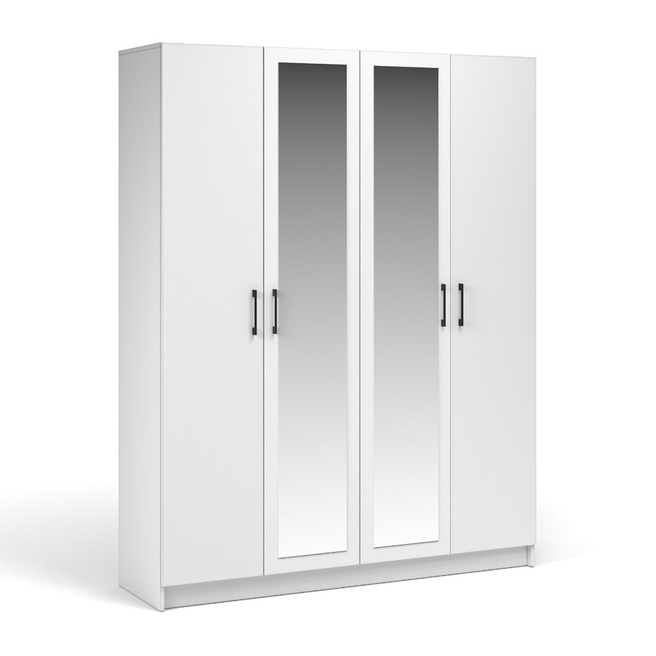 Система Чикаго Шкаф 4д (с зеркалом) Белый