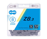 Цепь KMC, Z8.3, 8ск (1/2"x3/32"), 116зв., Grey/Grey, с замком CL573R-NP