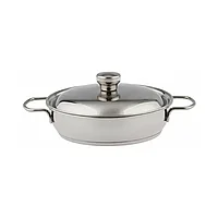 СКОВОРОДА-ГРИЛЬ квадратная 280х280 нерж. антиприг. покрытие с двумя ручками, ИНДУКЦИЯ