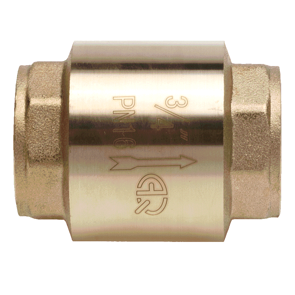 Клапан Ду 15 (1/2") лат. золотник обратный латунный муфтовый Aqualink