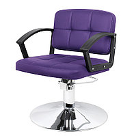 Пунто, кресло клиента парикмахерское, на диске, фиолетовое. На заказ
