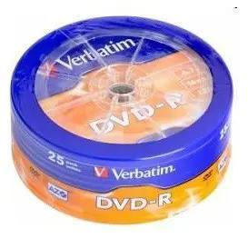 Оптический диск DVD-R Verbatim 4.7ГБ 16x, 25шт., wagon wheel [43730] - фото 1 - id-p227300285