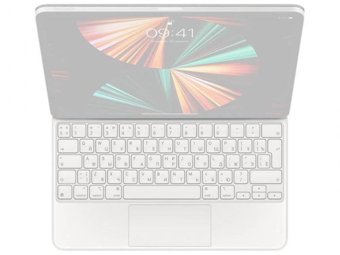 Клавиатура для APPLE iPad Pro 12.9 (5th gen.) Magic Keyboard (Английская раскладка) White MJQL3 - фото 1 - id-p227322712