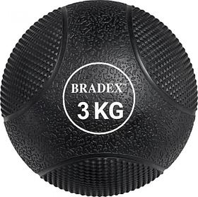 Медбол резиновый, Bradex SF 0772, 3кг (Medicine Ball 3KG)