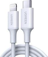 Кабель UGREEN US171, Lightning (m) - USB (m), 1м, MFI, белый [10493_]