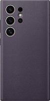 Чехол (клип-кейс) Samsung Vegan Leather Case S24 Ultra, для Samsung Galaxy S24 Ultra, темно-фиолетовый