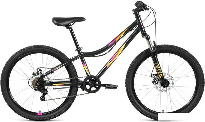 Велосипед Forward Iris 24 2.0 D 2022 (черный/розовый) - фото 1 - id-p227213384