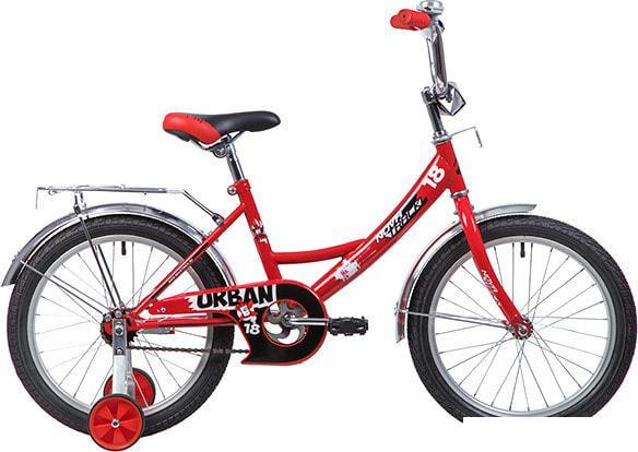 Детский велосипед Novatrack Urban 18 (красный/черный, 2019)