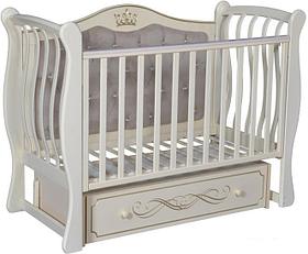 Классическая детская кроватка Антел Luiza-333 (слоновая кость)