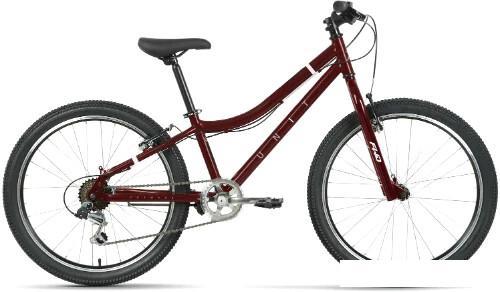 Велосипед Forward Unit 24 1.0 2023 (темно-красный)