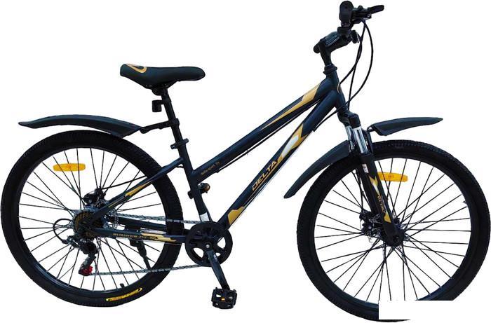 Велосипед Delta Crystal 27.5 2708 (черный/золотистый) - фото 1 - id-p227213630