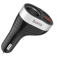 HOCO Z29 Black Автомобильное зарядное уст-во USB (Вх.12-24V Вых.5V 2xUSB +прикуриватель) HC-92186