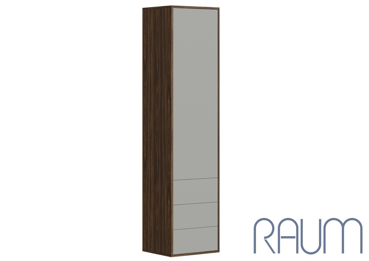 Шкаф со штангой RAUM ШК-001 - Шиншилла Серая/Дуб Бурбон (МК Стиль)