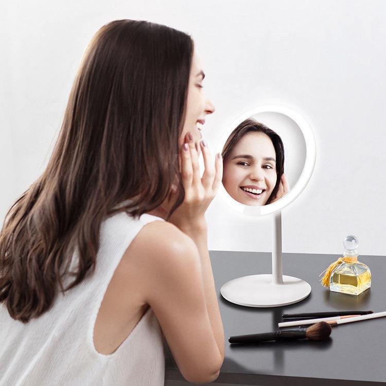 Зеркало для макияжа Amiro HD Daylight Mirror Розовое - фото 3 - id-p226738257