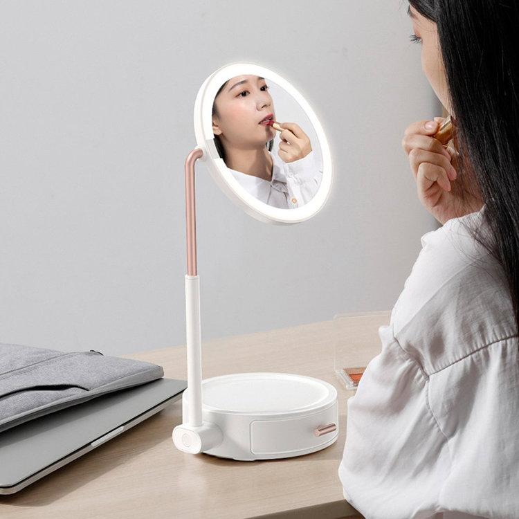 Зеркало Baseus Smart Beauty Series Lighted Makeup Mirror Белое - фото 2 - id-p226738258