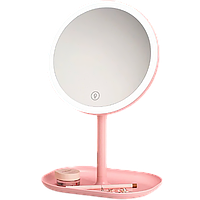 Зеркало Jordan & Judy LED Makeup Mirror с подсветкой Розовое