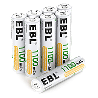 Комплект аккумуляторных батарей EBL AAA 1100mAh (8шт)