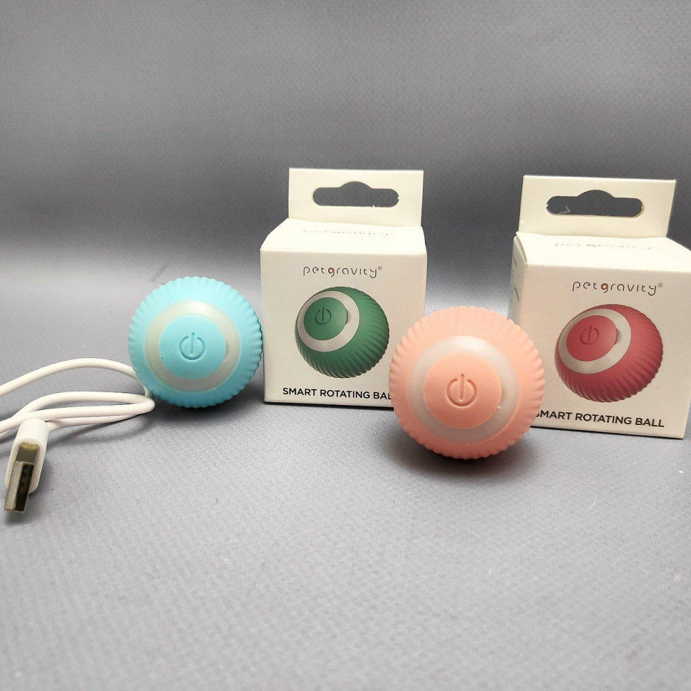 Интерактивная игрушка шарик - дразнилка для кошек и собак Smart rotating ball (2 режима работы) / Умный мяч / - фото 8 - id-p224287147