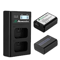 2 аккумулятора NP-FW50 + зарядное устройство Powerextra CO-7131