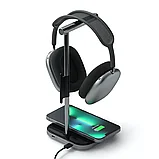 Подставка для наушников с беспроводной зарядкой Satechi 2 in 1 Headphone Stand with Wireless Charger Серая, фото 4