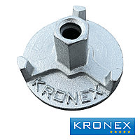 Гайка для стяжного винта 3-ех рожковая KRONEX, белый цинк 100 мм, нагрузка до 179 кН