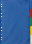 Разделители для папок-регистраторов пластиковые «Бюрократ» 5 л., индексы по цветам (без нумерации)