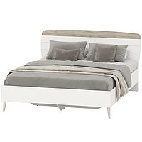 Кровать «Лайн», 1600×2000 мм, встроенное основание, цвет белый / дуб крафт серый