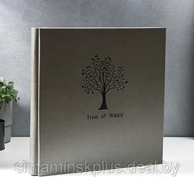 Фотоальбом на 600 фото 10х15 "Деревце" кожзам, серый